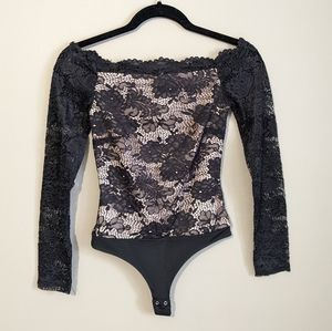 Dynamite | black lace bodysuit